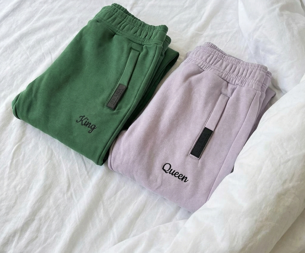 GRAHA Custom Couple Names Embroidered Sweatshirt, Hoodie & Sweatpants