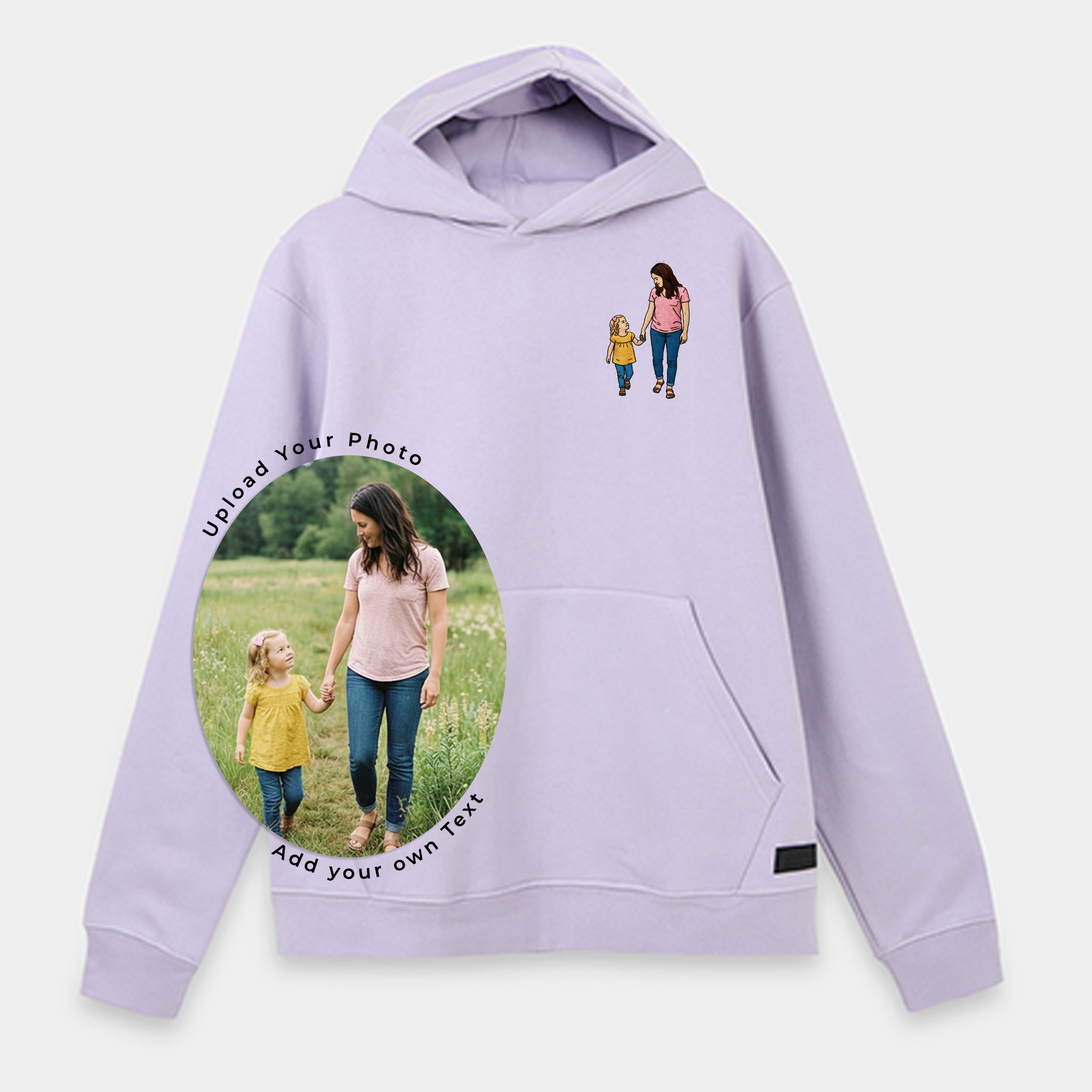 GRAHA Custom Family Photo Embroidered Sweatshirt & Hoodie