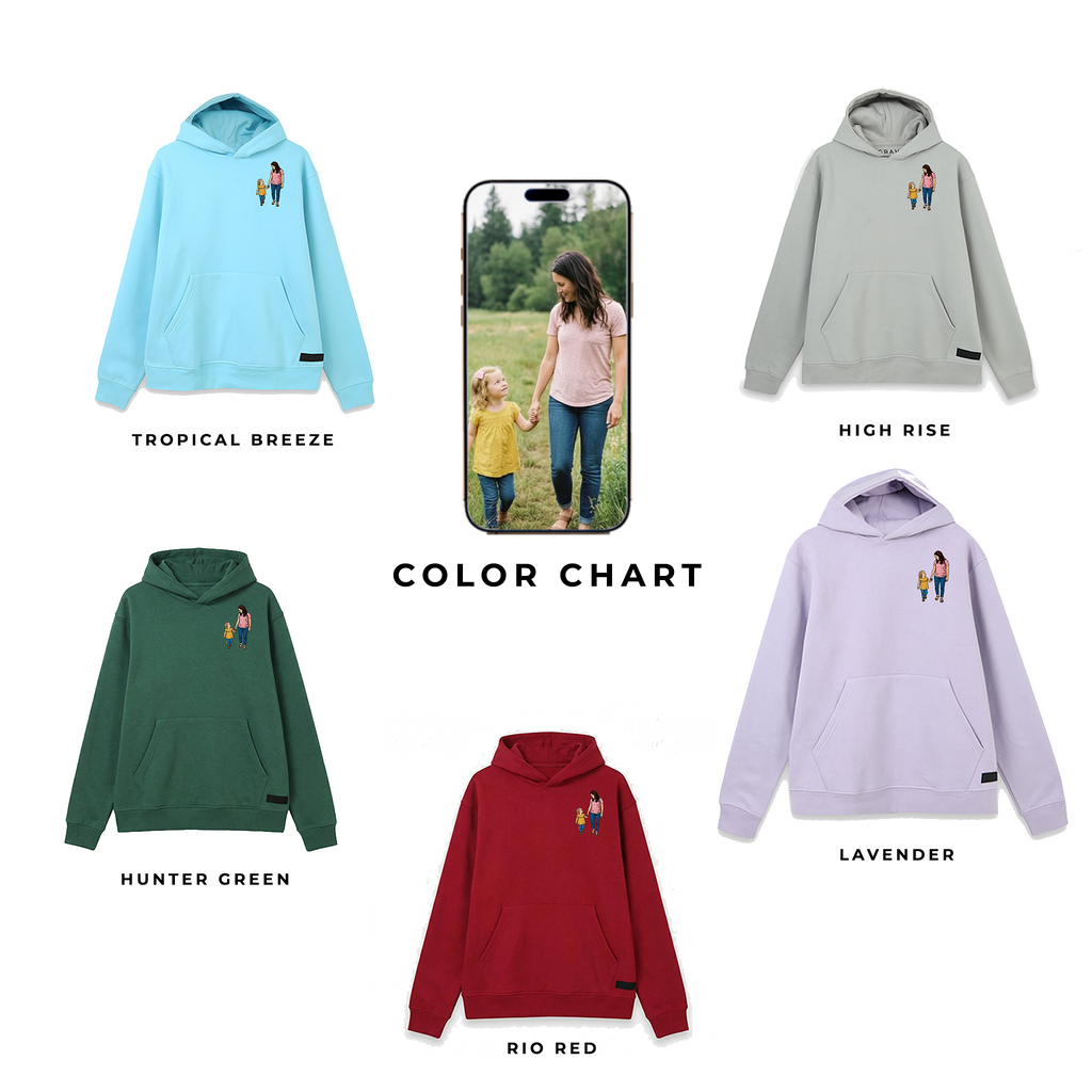 GRAHA Custom Family Photo Embroidered Sweatshirt & Hoodie