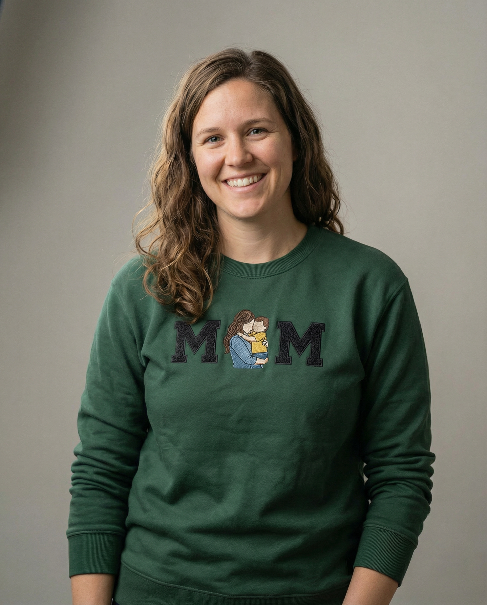 GRAHA Custom Embroidered Family Photo Varsity Sweatshirt & Hoodie