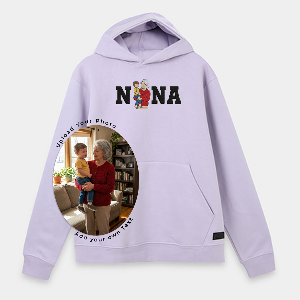 GRAHA Custom Embroidered Family Photo Varsity Sweatshirt & Hoodie