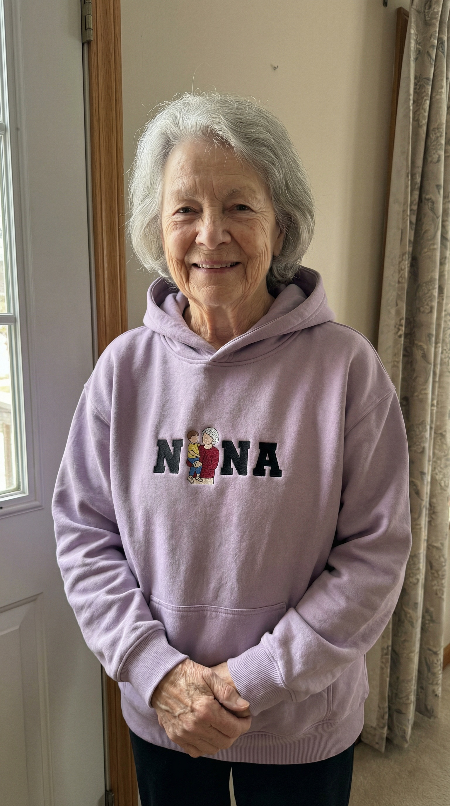 GRAHA Custom Embroidered Family Photo Varsity Sweatshirt & Hoodie
