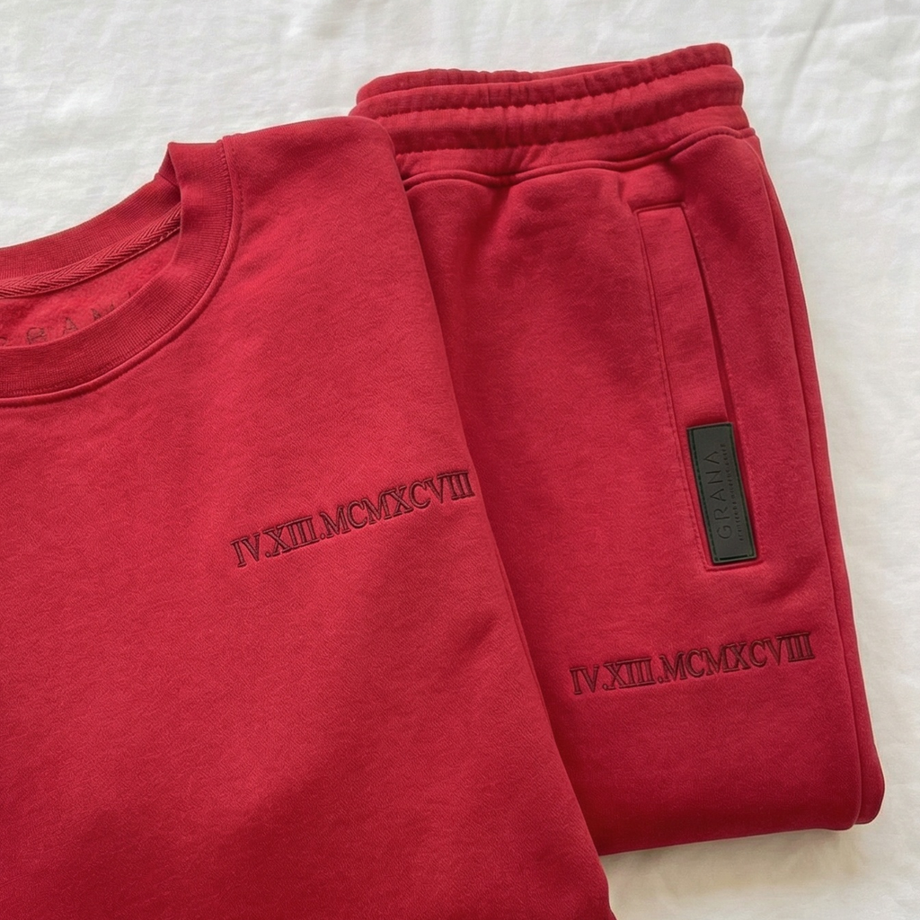Custom Roman Numeral Embroidered Sweatshirt, Hoodie & Sweatpants