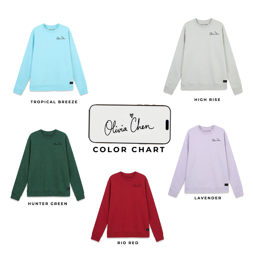 GRAHA Custom Signature Embroidered Sweatshirt, Hoodie & Sweatpants
